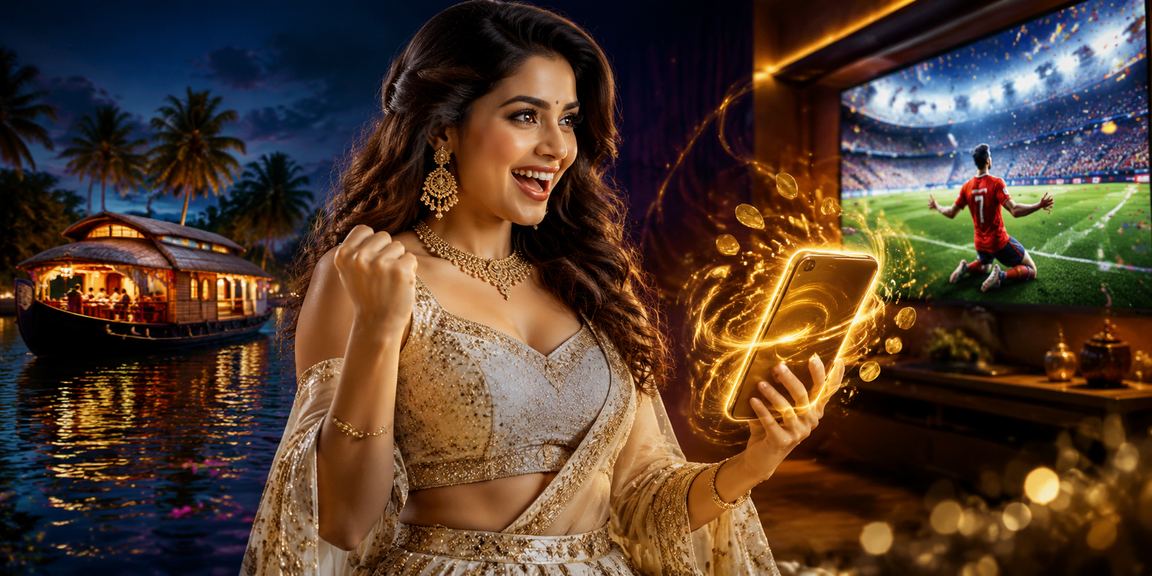 Indian player enjoying online casino on mobile in Kerala